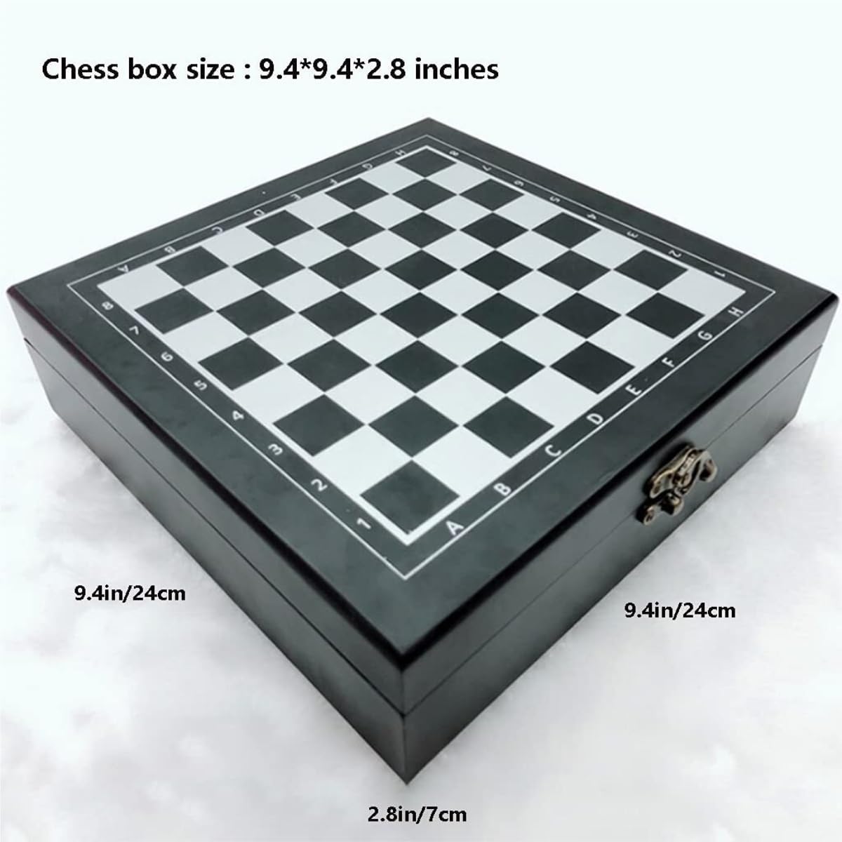 Jeu d'échecs en Bois Portable 4 en 1 for Famille et extérieur échecs | Jeu de société de divertissement for les fêtes, les bureaux, les cadeaux du nouvel an(Black)