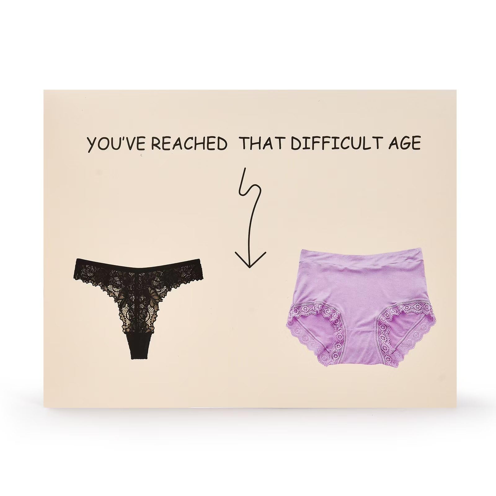 VIVIKEN Funny Birthday Card for Wife, Humorous Happy Birthday Cards for Women Girlfriend Mom Aunt, Naughty Birthday Greeting Cards for Sister Female