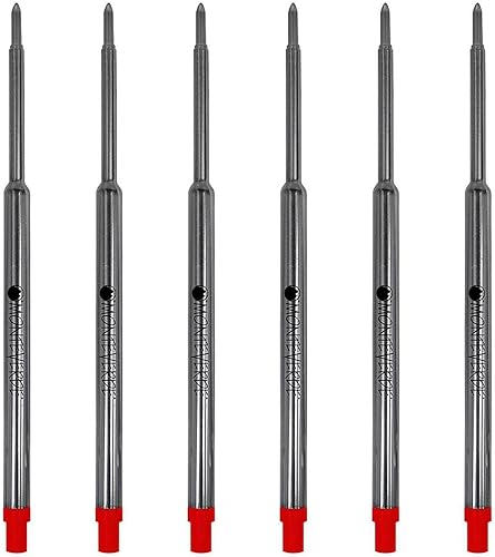 Miniatura 18 de Monteverde Recambio de bolígrafo para bolígrafo Waterman, punta media, rollo suave, negro, 2 por paquete (W132BK) Negro -,Azul,Azul