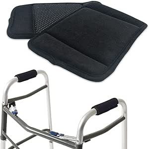 2 Piezas Funda Andador, Almohadilla Mangos, Accesorios Andadores para Ancianos, EmpuÃ±aduras Acolchadas para Andador Antideslizante – negro