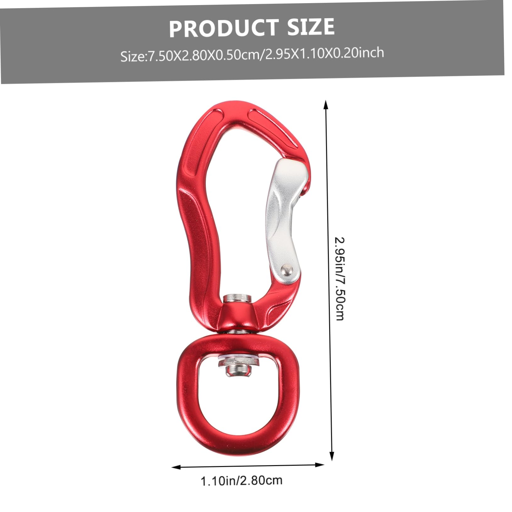 Kisangel Aluminum Quick-Hanging Buckle Key Chain Carabiner Multifunctional Durable 400kg Capacity