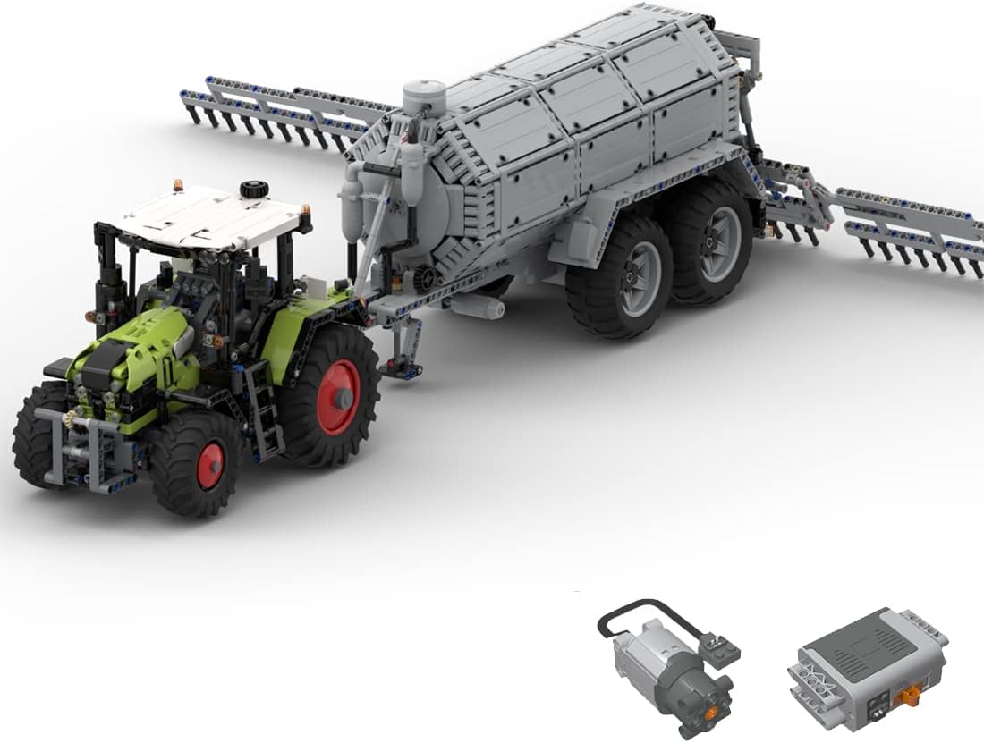 LAKIN Technic Tracteur Agricole Jeu de Construction, 2.4Ghz RC ??pandeur dengrais Liquide 
