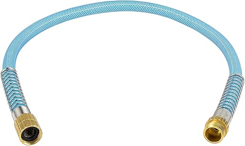 Miniatura 9 de Fevone Manguera de jardín resistente de 25 pies, diámetro interior de 58 pulgadas, explosión de 450 PSI, accesorios de latón macizo de 34 pulgadas,