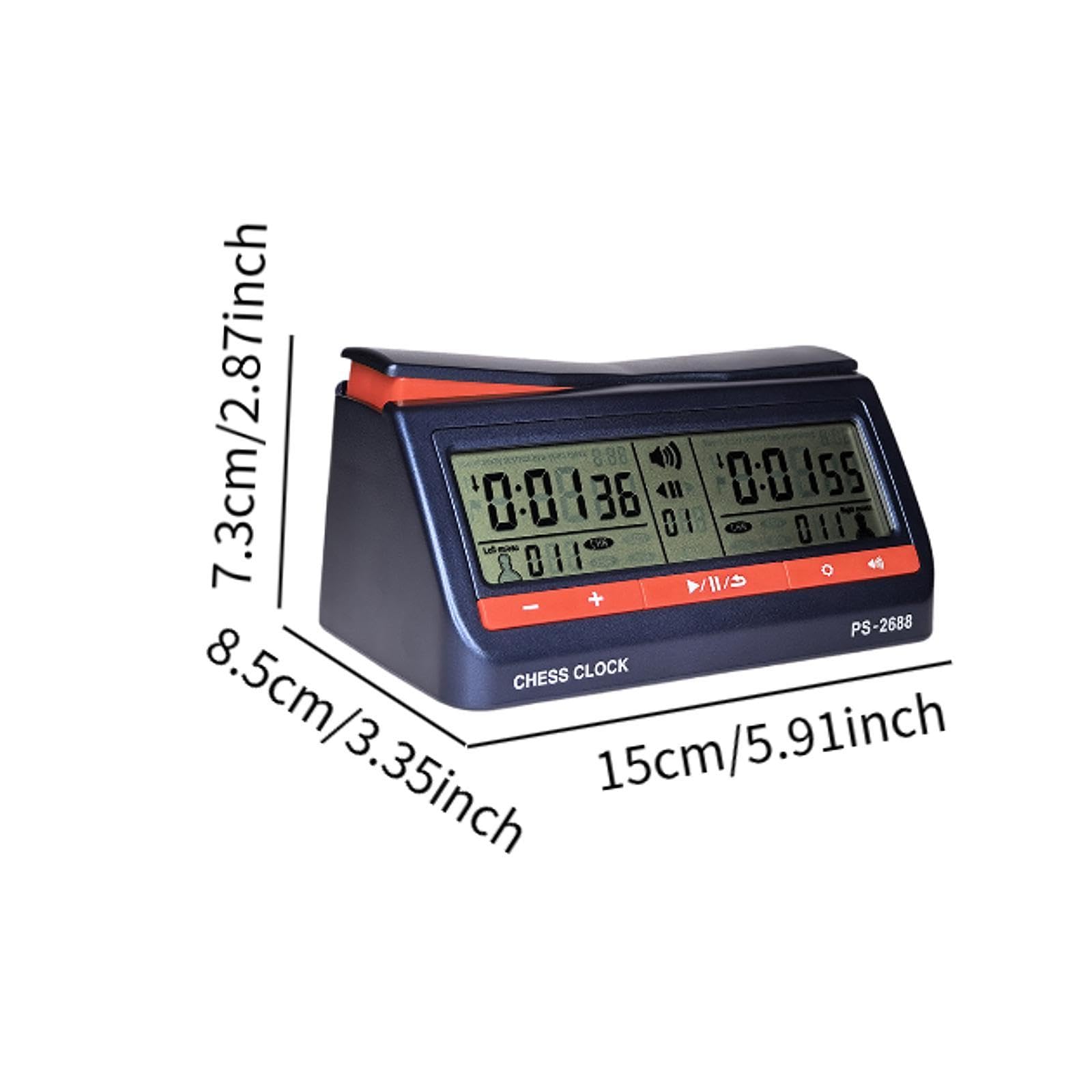 Orologio Scacchi Digitale Timer Professionale Accessori Giochi da Tavolo Cronometro Leggero Materiale PP Funzione Memoria Adatto per Tornei
