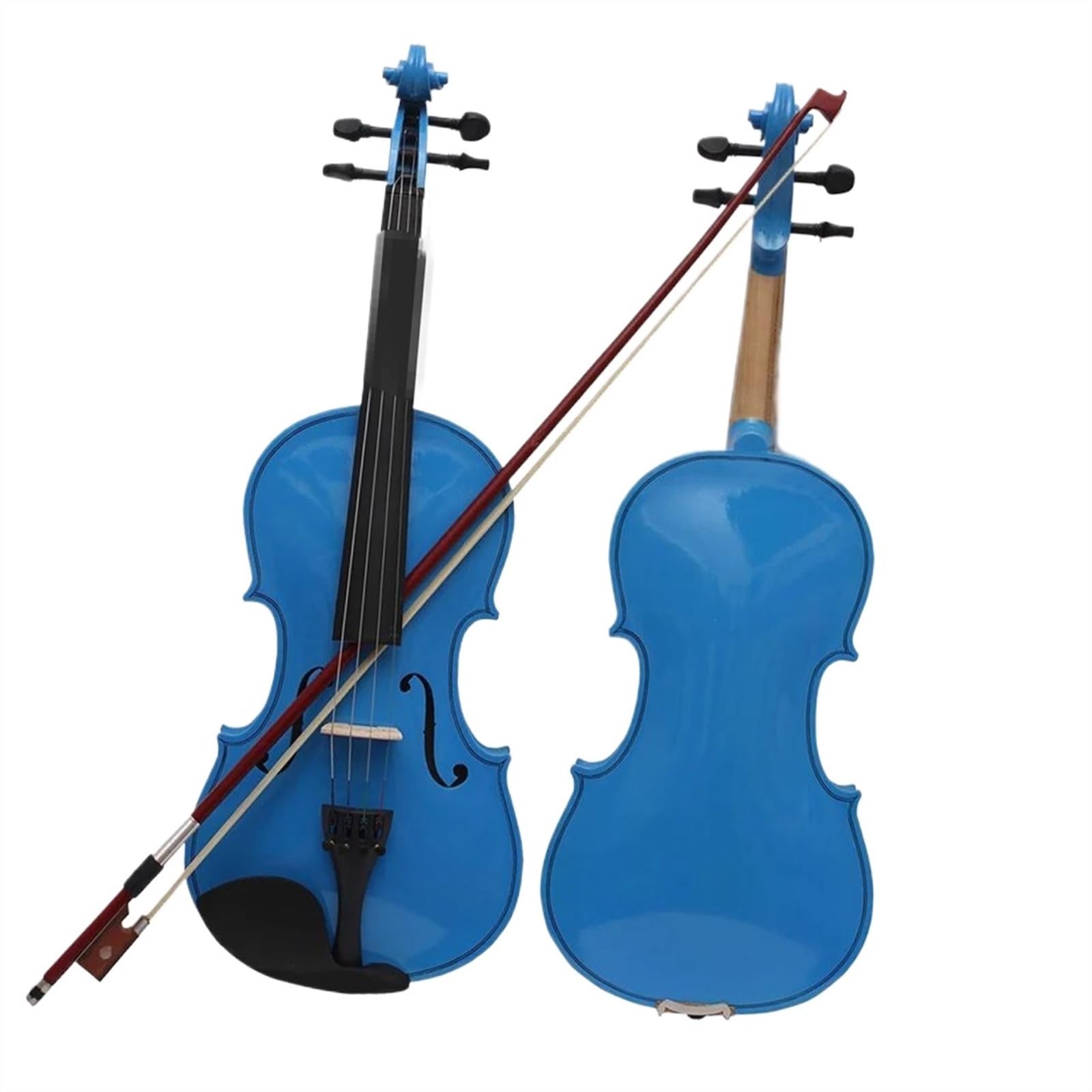 violino per principianti 4/4 Violino Blu Scuro Violino Acustico Violino Pannello In Tiglio Violino Con Custodia Arco Studenti Principianti Violino Strumento Musicale