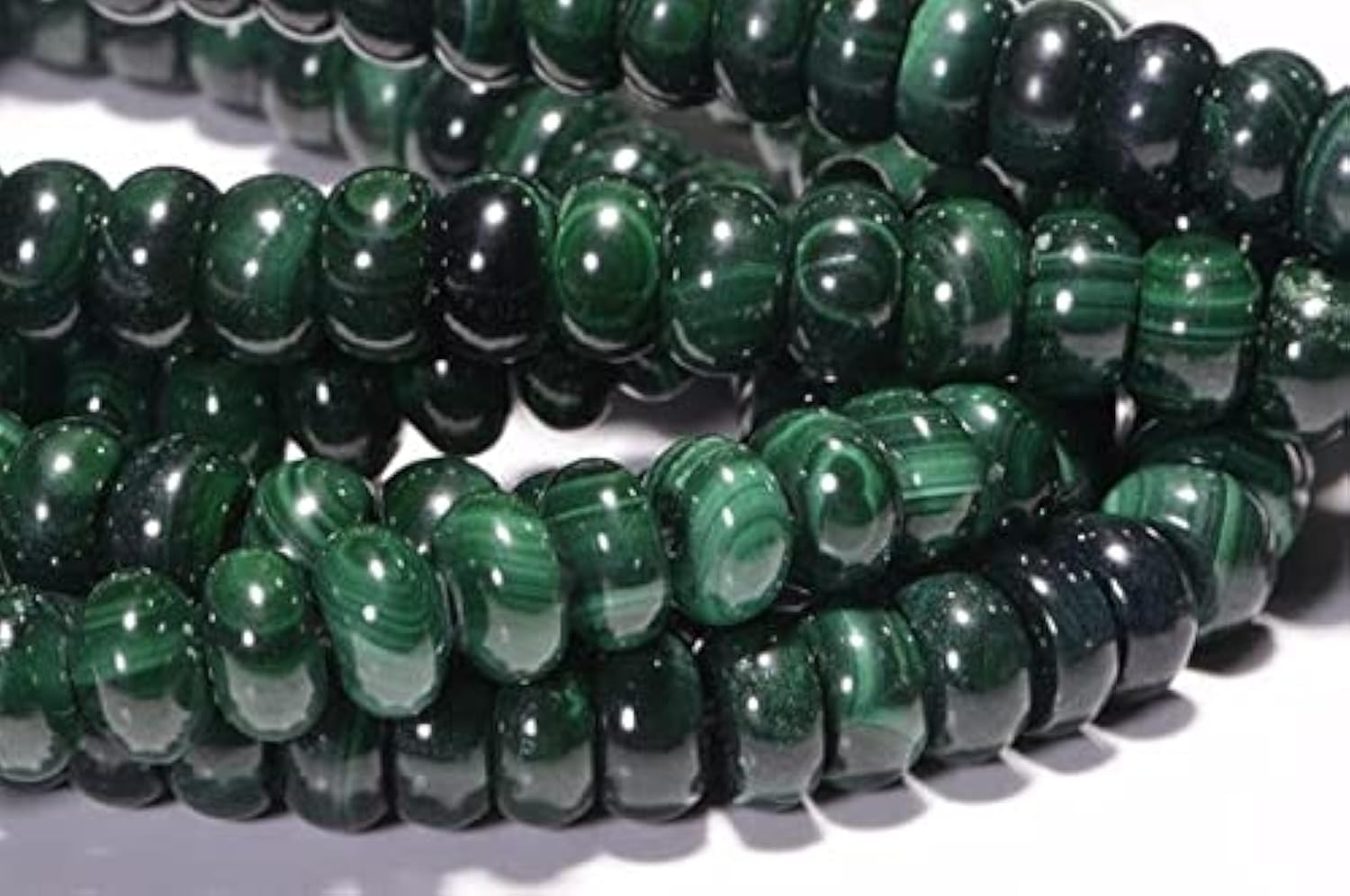 Malachite 8.2x4.6mm rondelles perles en pierre naturelle pour fabrication de collier DIY