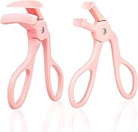 FSZMan 2 Style Pink Eyelash Curler with 2 Extra Silicone Pads - Perfect Long-Lasting Curls in 5 Seconds, Pinch-Free