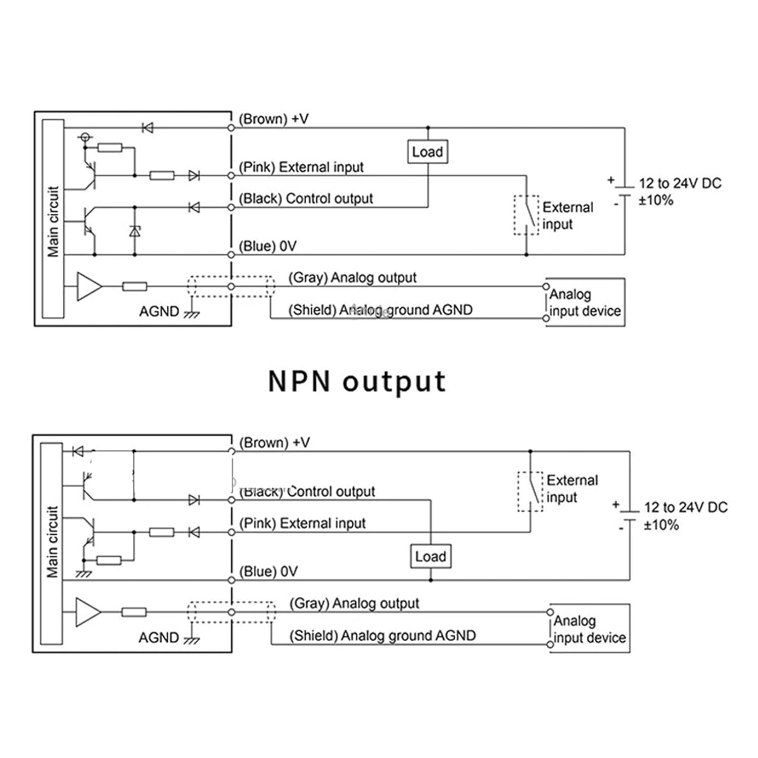 Measuring Distance 200mm Switching Output NPN IP67 Displacement Sensor