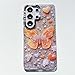 Flashing Butterfly Compatible with S26 Ultra/S24/S 25Plus/S23 Phone Cases with Flash Powder and Anti Drop Function (Orange,for S26 Plus)
