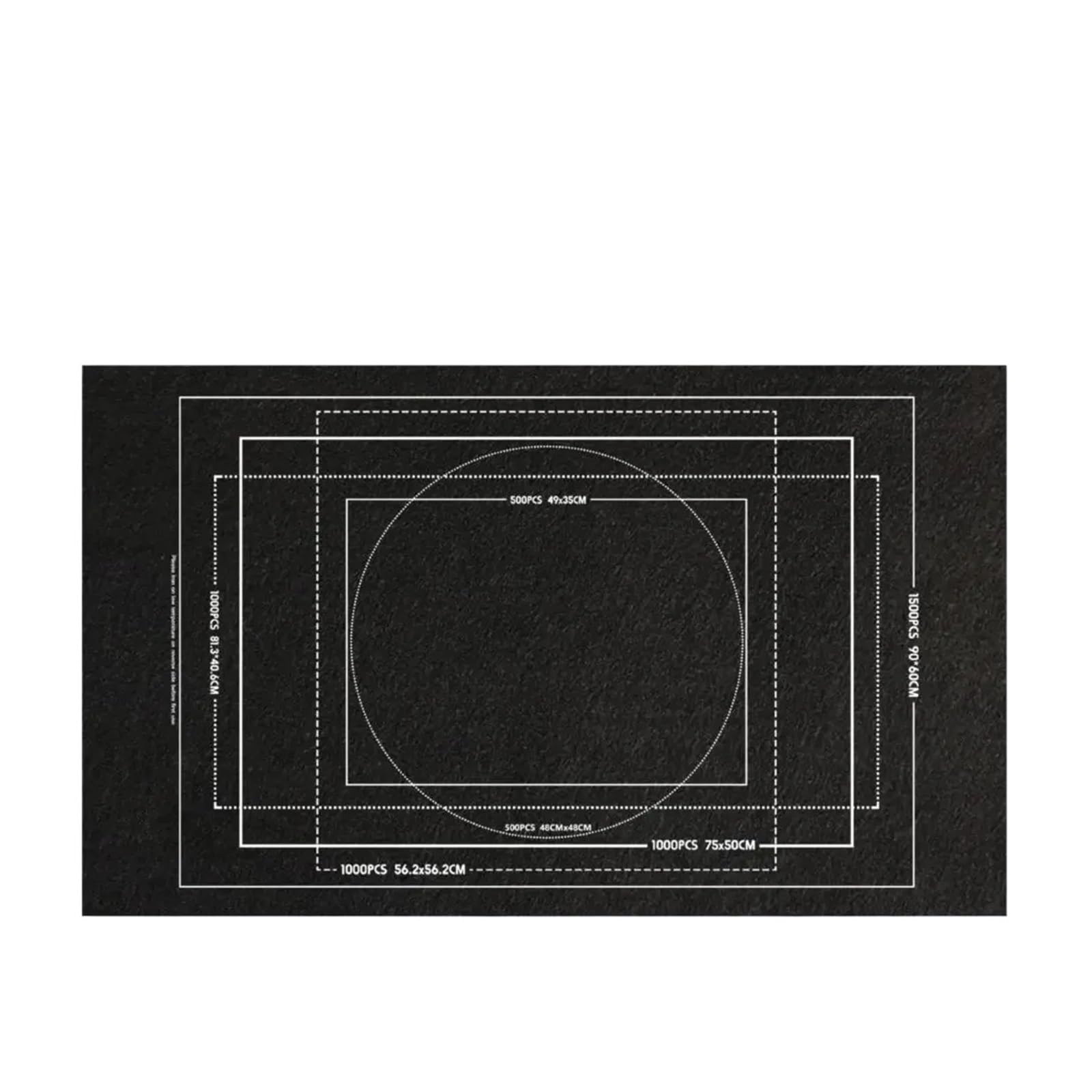 Tappetino portaoggetti for Puzzle da 1000~3000 Pezzi, Arrotolabile, interattivo, Portatile, da Viaggio, Pieghevole, in Feltro, Arrotolabile per Puzzle, Giochi(3000 Black Mat)