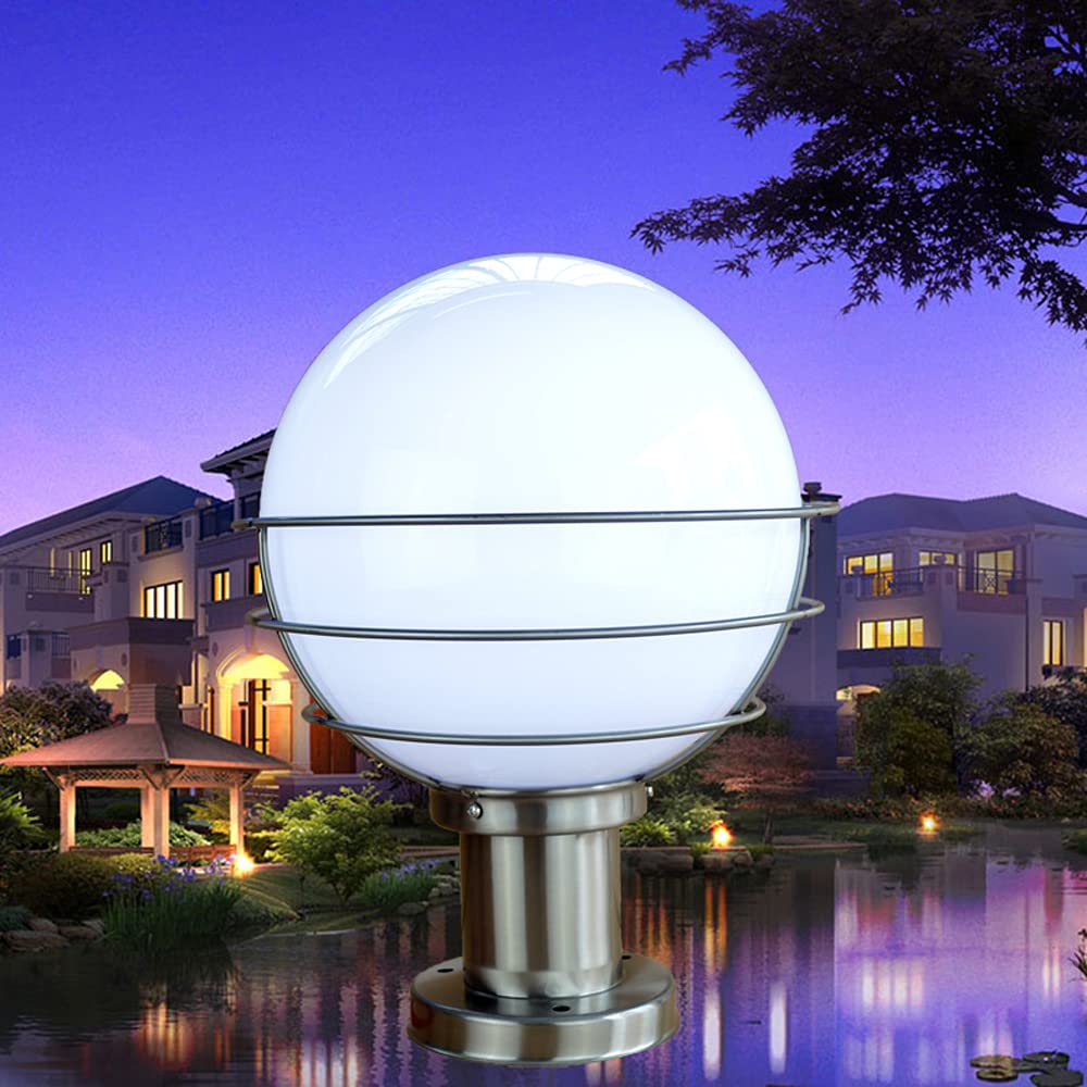 Luz Mesa Exterior Jardin Lámpara De Poste Exterior IP65 - Esfera Acrílica  (E27) - Iluminación De Jardín Postes Para Jardin, image size:1000x1000
