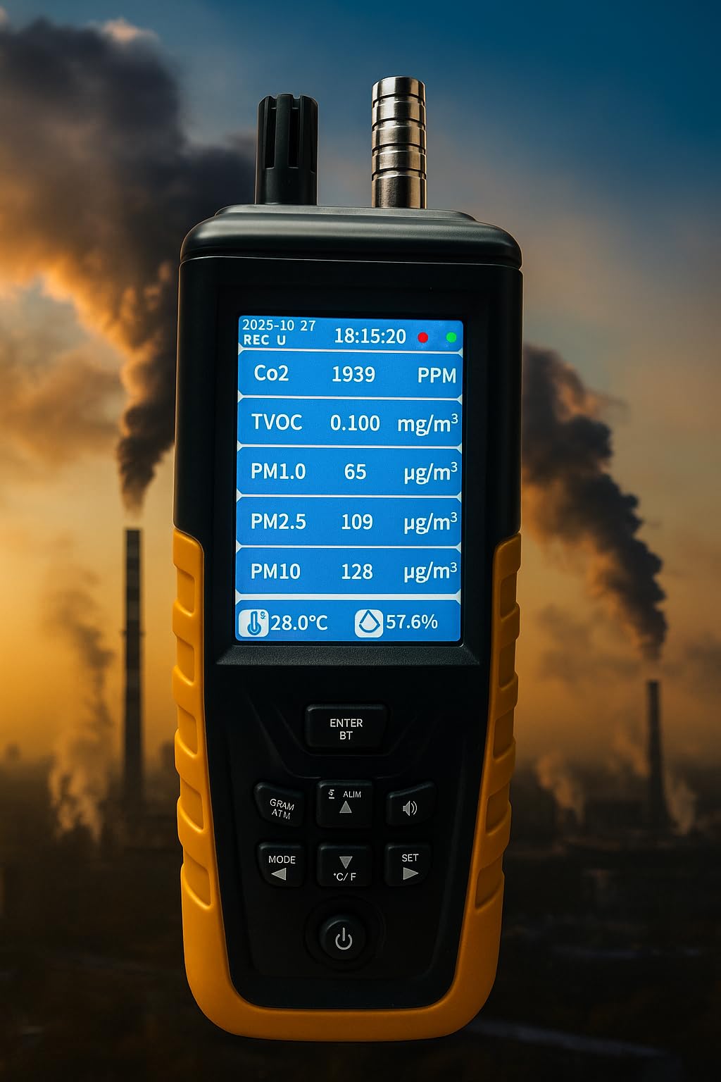 Airatom Air Quality Meter measures PM0.3, PM2.5 & PM10 dust with data storage, high precision sensors & R² >0.86 for reliable results. (5 CHANNEL DUST PARTICLE COUNTER)-image-29