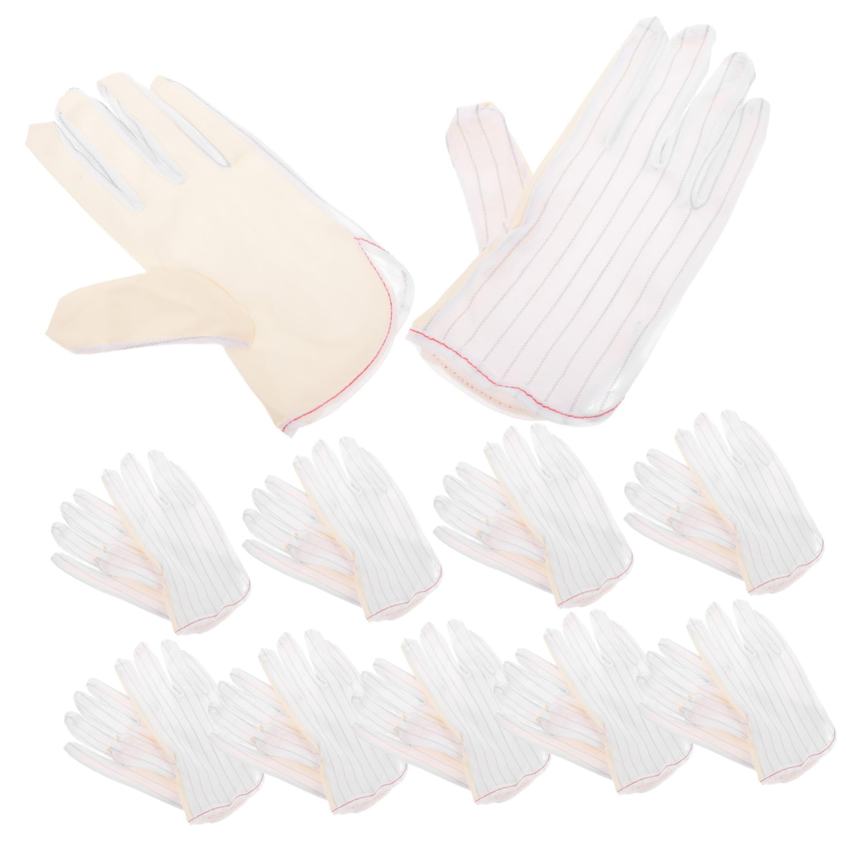 Milisten 20paare Esd-handschuhe Atmungsaktive Arbeitshandschuhe Für Und Schmuckinspektion Rutschfeste Pu-beschichtete Elastische Und Wiederverwendbare Schutzkleidung Für Verschiedene