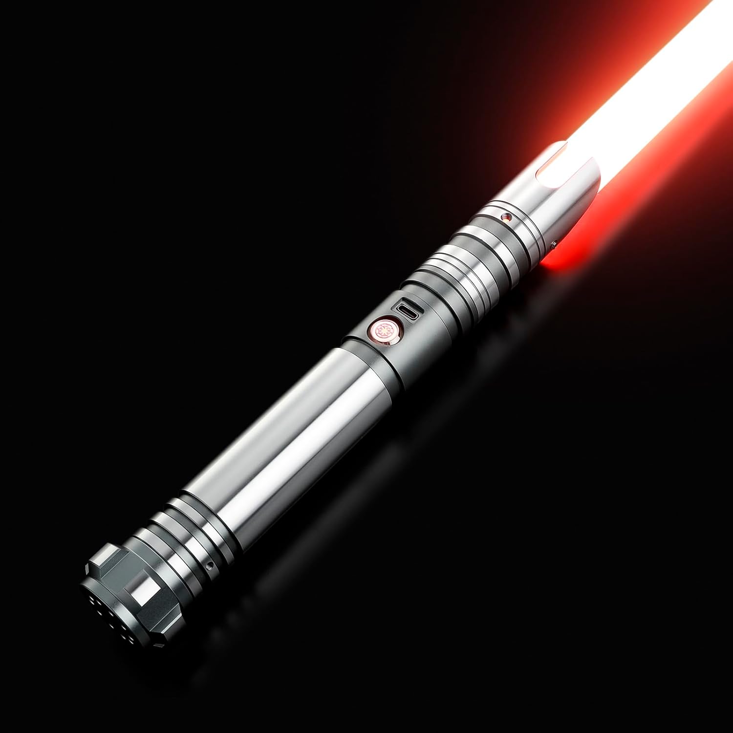 Color Sounds Changing Smooth Swing Lightsabers - Heavy Duty Metal Hill FX Dueling Motion Control Light Saber with 16 Sounds Fonts and 16 RGB Infinite Color Adults Cosplay(Silver)