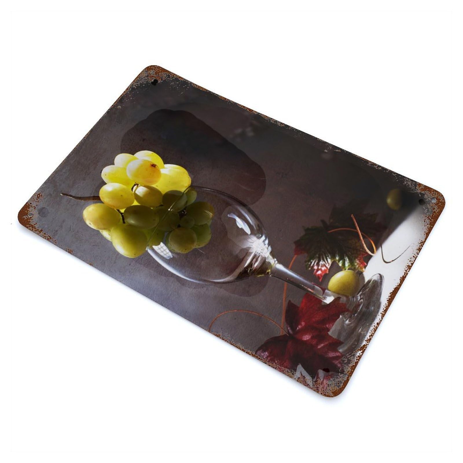 More Grapes Rusty Metal Tin Sign 11.8"x7.9", for Shed, Workshop And Garage Wall Decor, Novelty Wall Decor