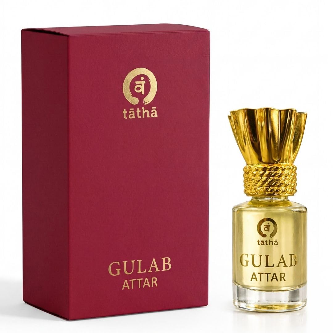 Tatha Rose Attar Original | 100% Gulab Itra | Alcohol-Free Roll-On Perfume for Women & Men | Long-Lasting, Stress Relief & Romantic Scent | Ideal Gift | Gulab Attar | Without alcohol (6 ML)-image-26