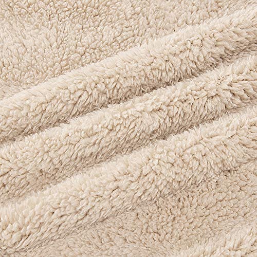 ThCreasa Womens Sherpa Fleece Lined Flannel Shirt Jacket Warm Button Up Plaid Shirt Jac(Sherpa Fleece Throughout) Black/White S - Image 6