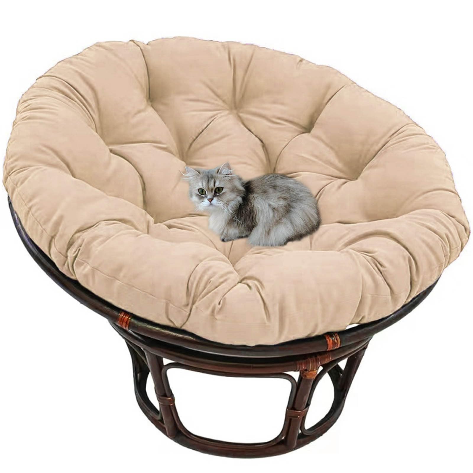 YSZBD Cojin Redondo Silla Jardin、Cojines Redondos para Sillas Exterior、Cojin Sillon Redondo Silla Papasan、Cojin Columpio Huevo(#9,100x100cm)