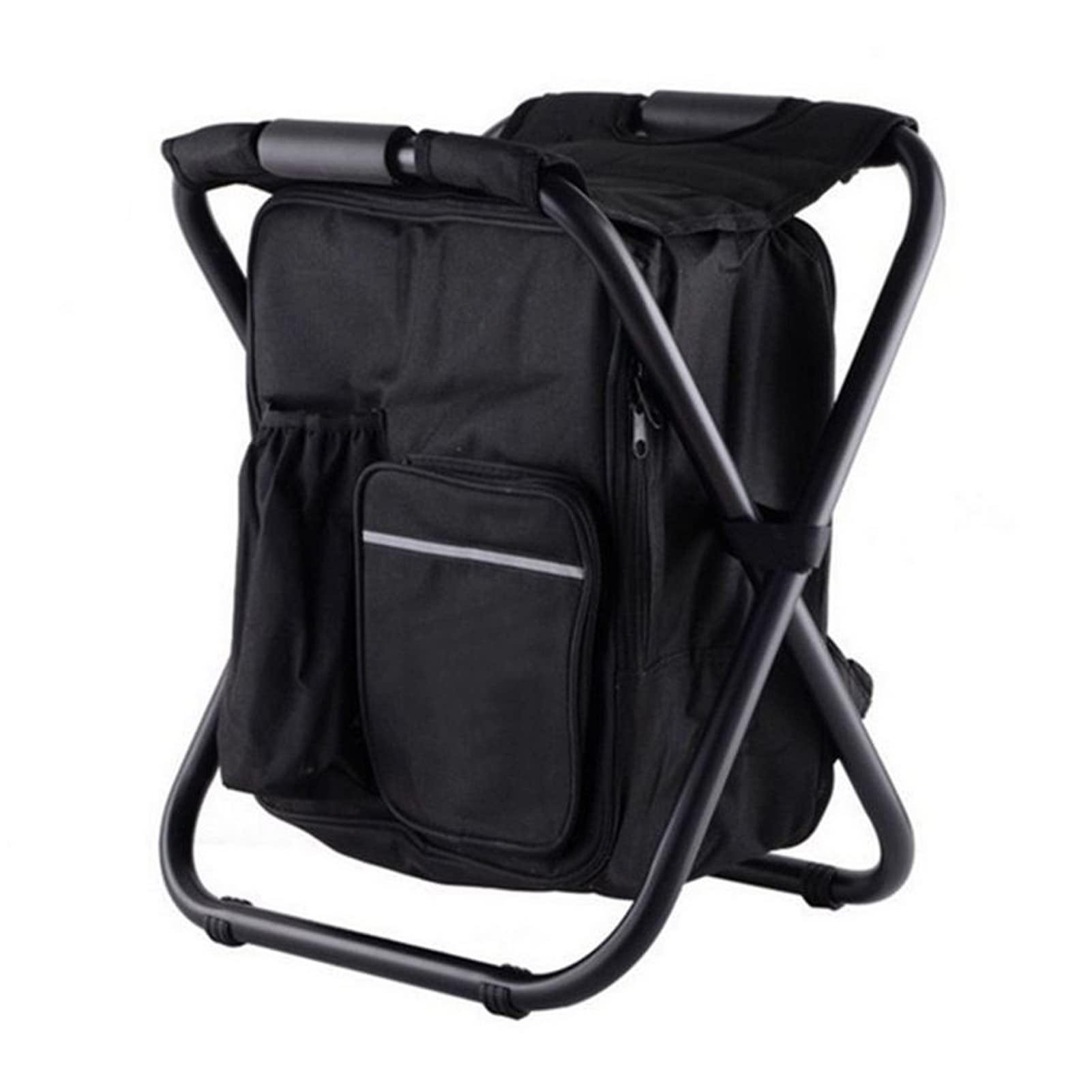 Yctze Tabouret de Came Pliant Léger avec Refroidisseur de Sac à Dos pour Voyager, Plage, RandonnéE et Pique-Nique - et Portable E (Blue) (Camouflage) (Black)