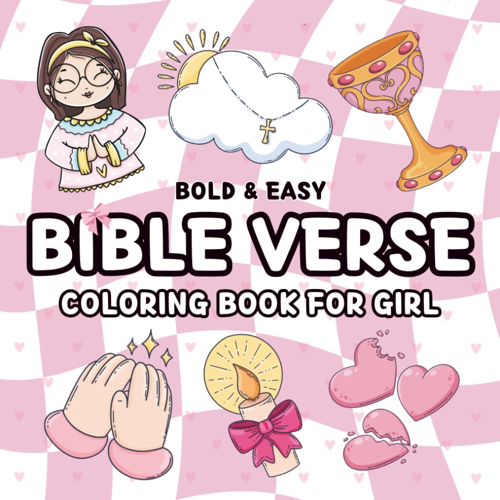 Bible verse coloring book for girls bold and easy