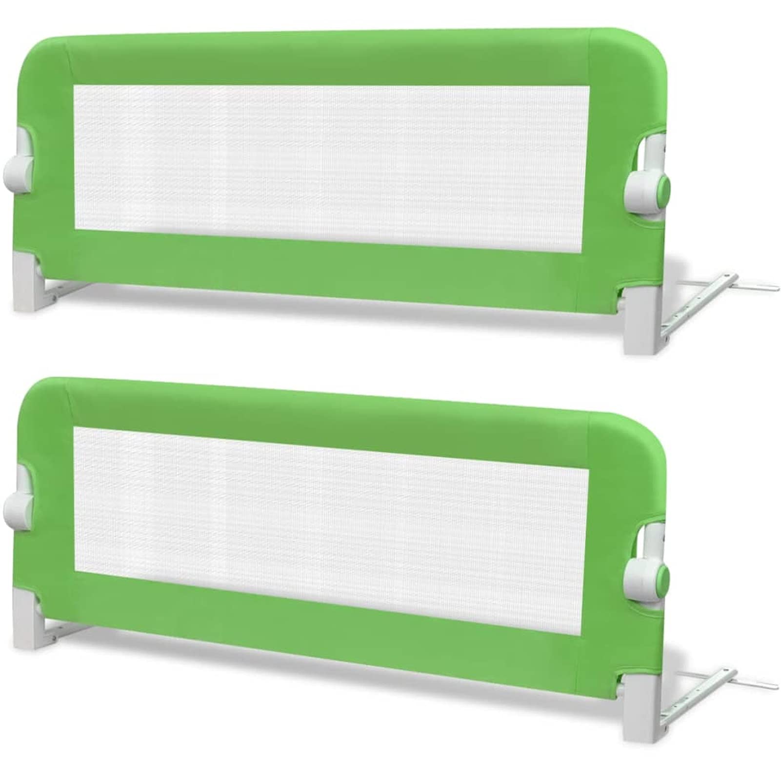 Gecheer Barreras de seguridad, 2 barreras de seguridad, para cama de niños, verde, 102 x 42 cm, barra de cama infantil, protección de cama para niños, barrera para cama infantil, barrera para cama