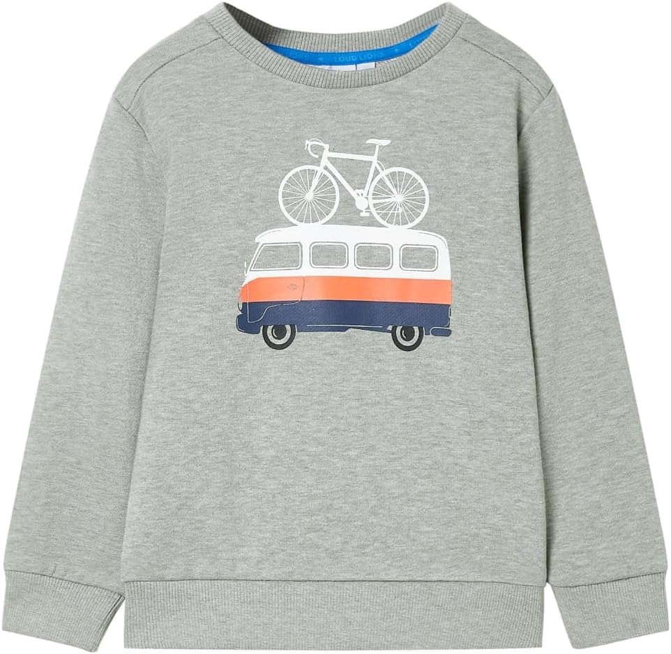 vidaXL Kinder-Sweatshirt Hellkhaki Melange 116