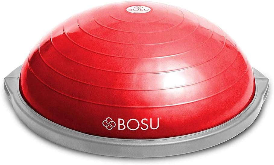 Bosu Home Gym Equipment The Original Balance Trainer 26 Inch Diameter Red/Gray