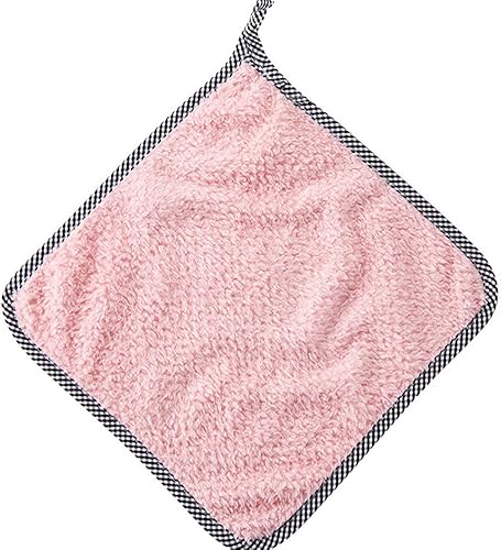 Miniatura 2 de YUUAND Toalla de cocina sin aceite, paño de limpieza colgante absorbente sin pelusas, terciopelo coral, antiadherente, toallas de aceite para manos,
