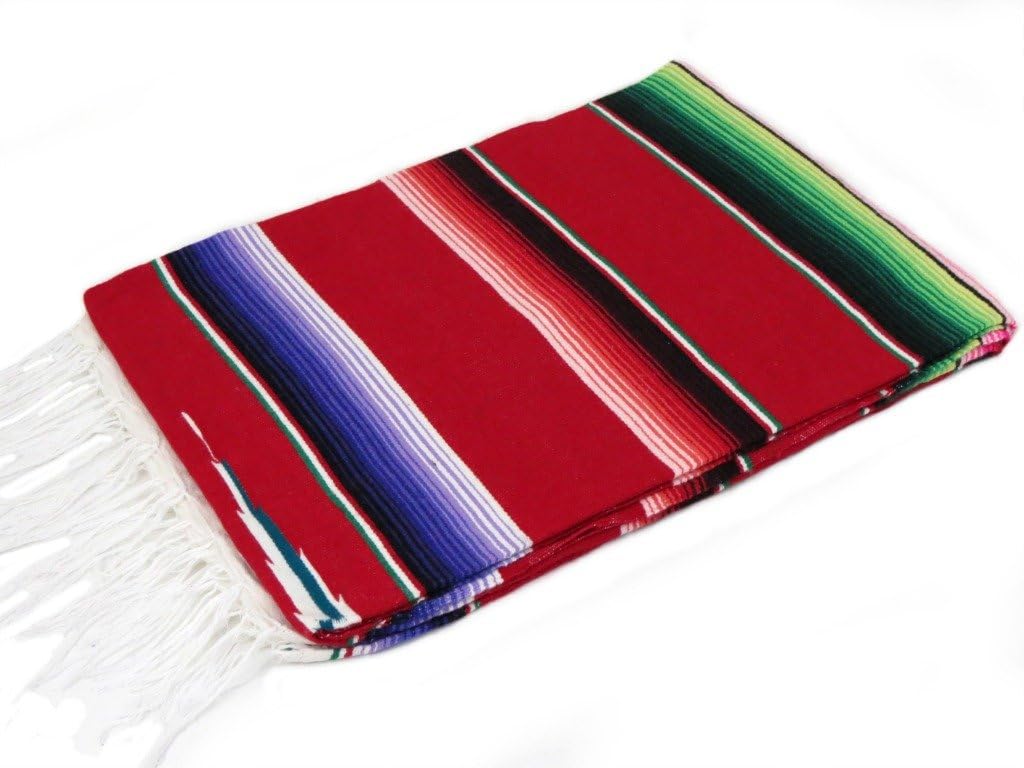 Leos Imports Mexican Serape Blanket (X-Large 82"x60", Royal Blue)