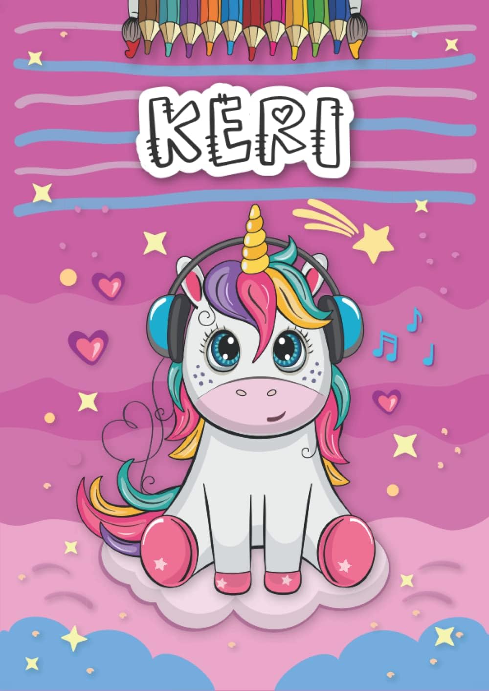 Independently published Keri: Personalized Coloring Book for Keri | Theme: Unicorn | Birthday gift for girl, daughter ... | Ages: 4-8 | 25 unicorn designs with name Keri, Large size A4 (ca. 8.5 x 11 inches)