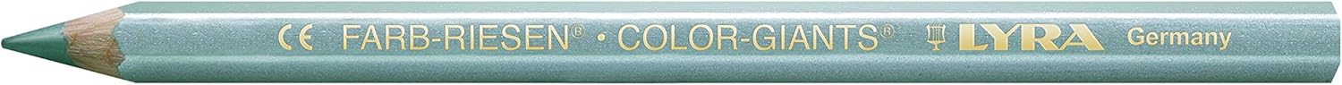 Lyra Colour Giants, Natural Cardboard Box of 12 Coloured Pencils. Silver