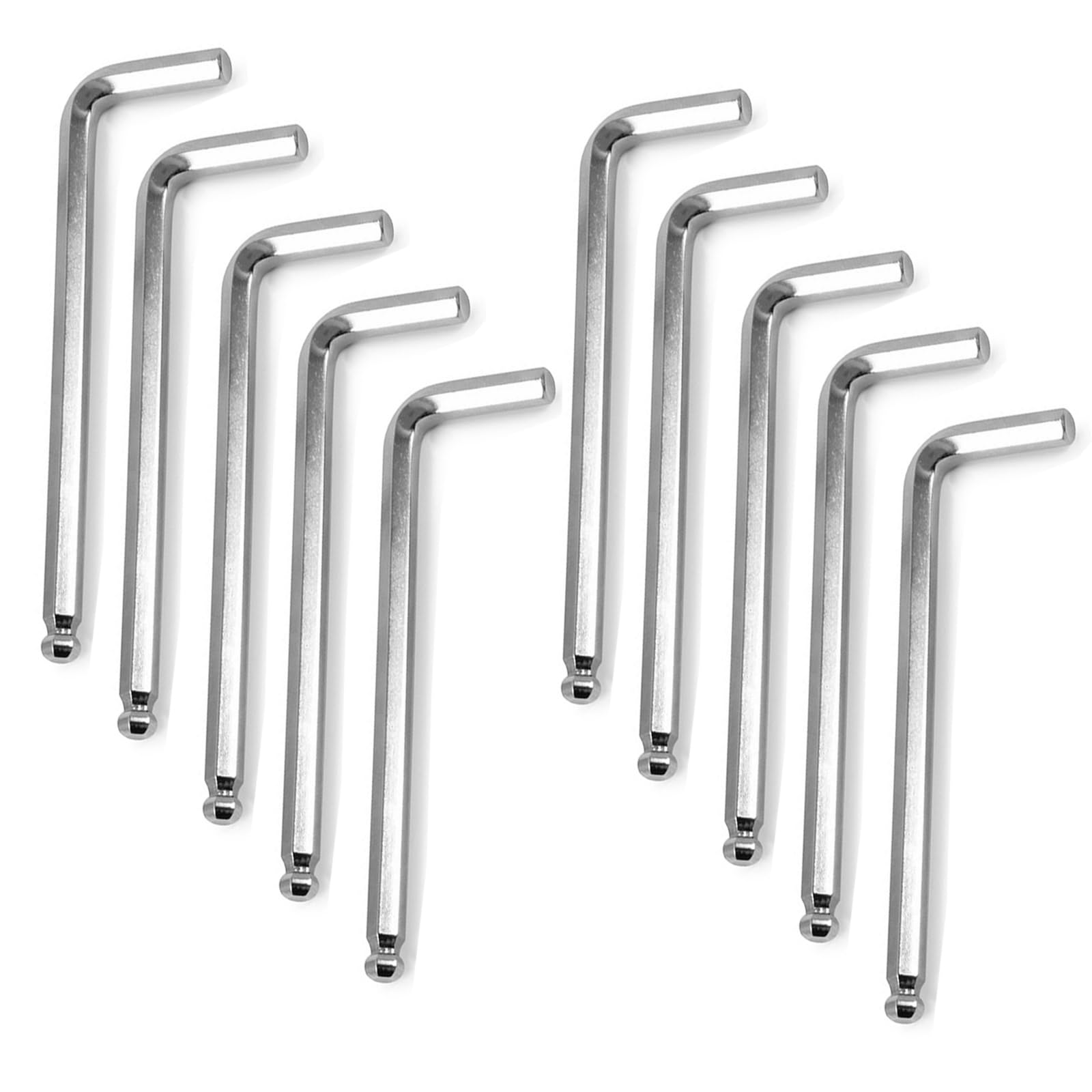 Kesiku 10PC Metric Allen Key Set, 6mm Ball End Alan Hex Key L-Shape