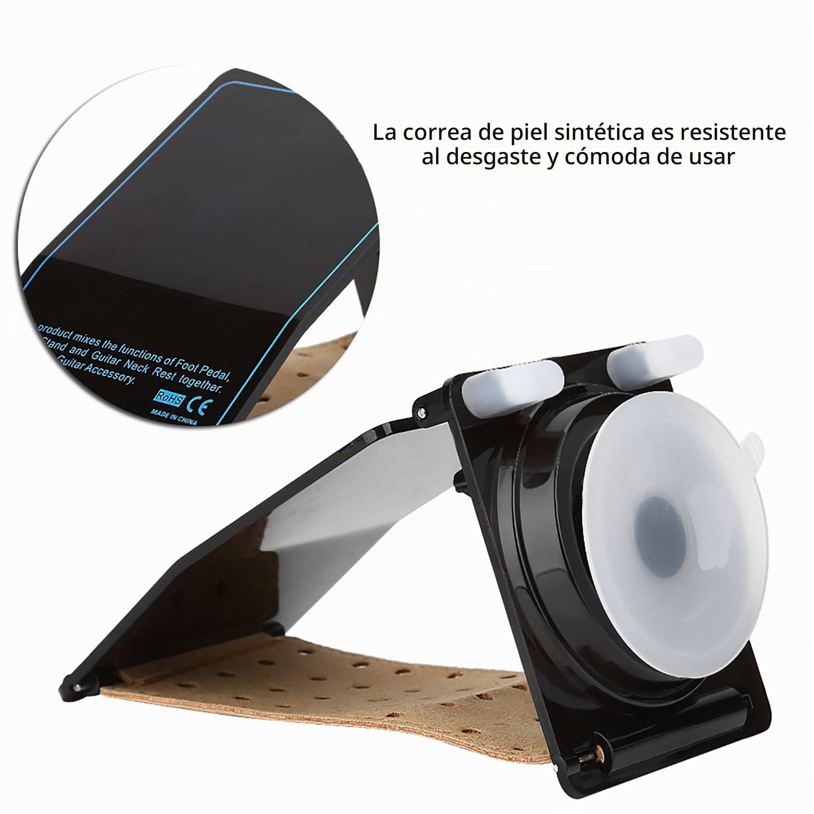 Reposapiés Ergonómico Profesional para Guitarra, Elevador de Guitarra, Taburete para Pie de Guitarra, Soporte para Guitarra Clásica Flamenca Acústica o de Arco