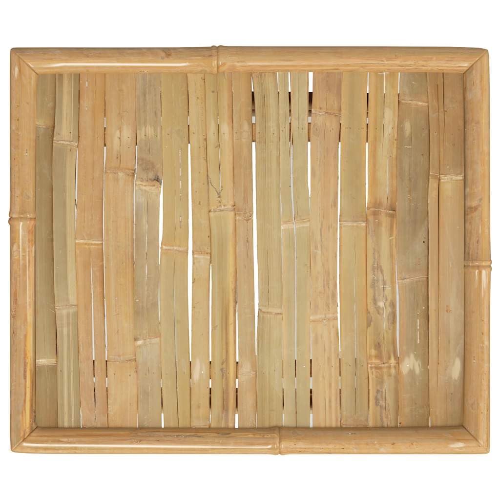 Hothingwell Gartentisch aus Bambus, 65 x 55 x 30 cm, robuster Outdoortisch für Mahlzeiten und Getränke, Oberfläche leicht zu reinigen mit einem feuchten Tuch