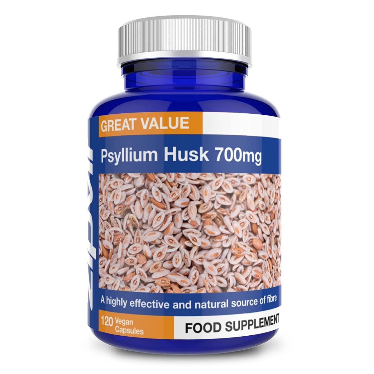 Psyllium Husk Capsules. 700mg Psyllium Husk Powder Per Capsule, 120
