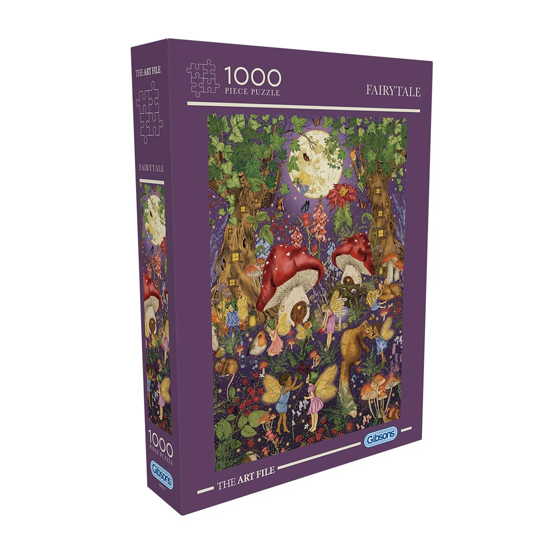 Gibsons The Art File Fairytale 1000 Piece Jigsaw Puzzle for Adults Magical Forest Scene Beautiful Colourful Artwork Sustainable Puzzle with Thickest 100% Recycled Board Great Gift โ image 1