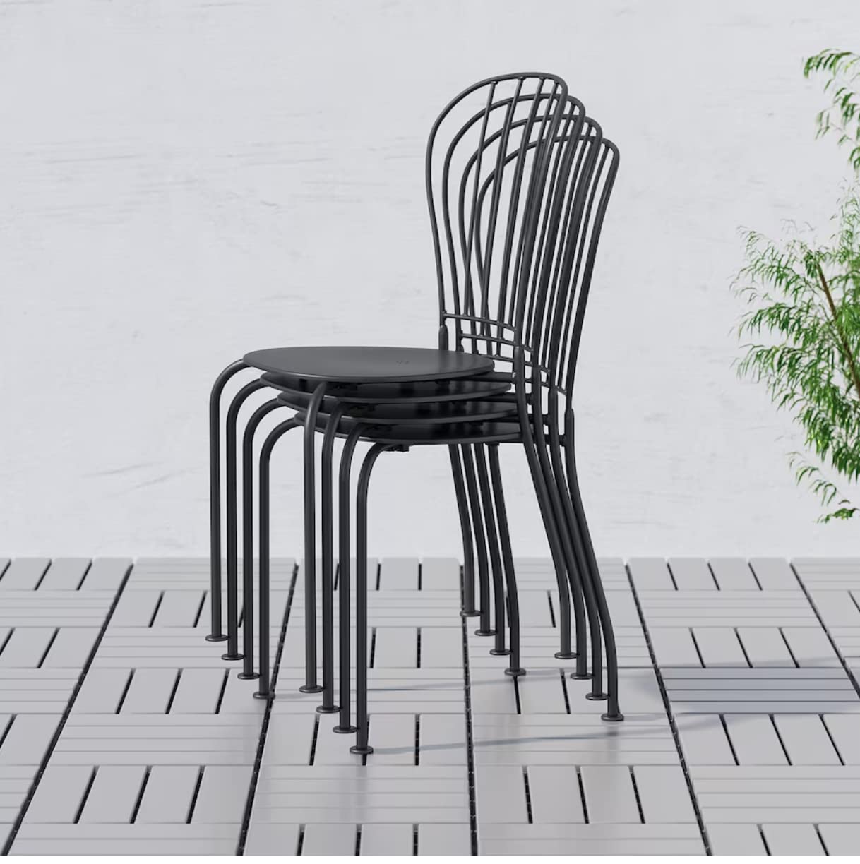 1CLIQKART LACKO Table+2 Chairs, Outdoor, Grey 1