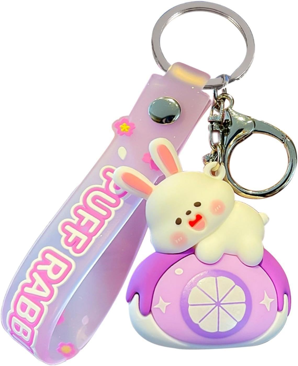 Dickly Keychain Delicate Doll Keyring Rabbit Bag Accessory, Women Men Gift Protection Cartoon Protector Keyholder,