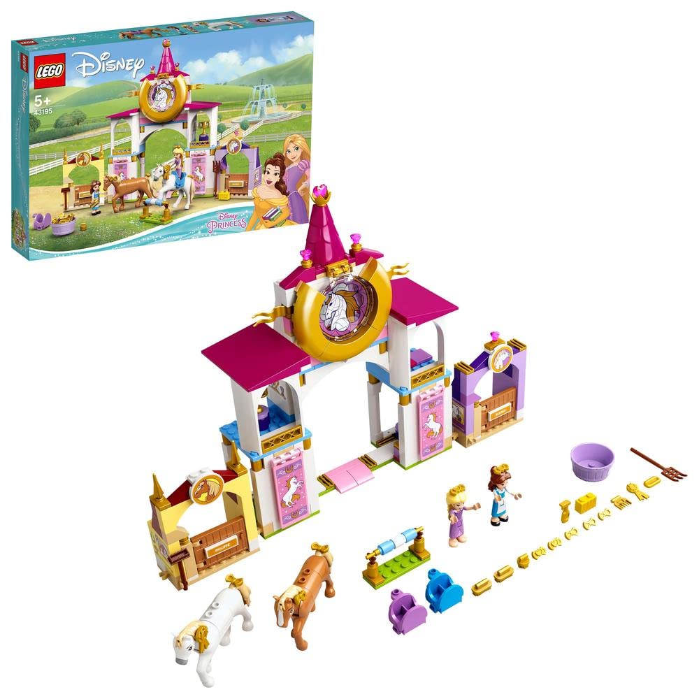 Disney Princess Belle and Rapunzel’s Royal Stables 43195 Building Kit (239 Pieces)