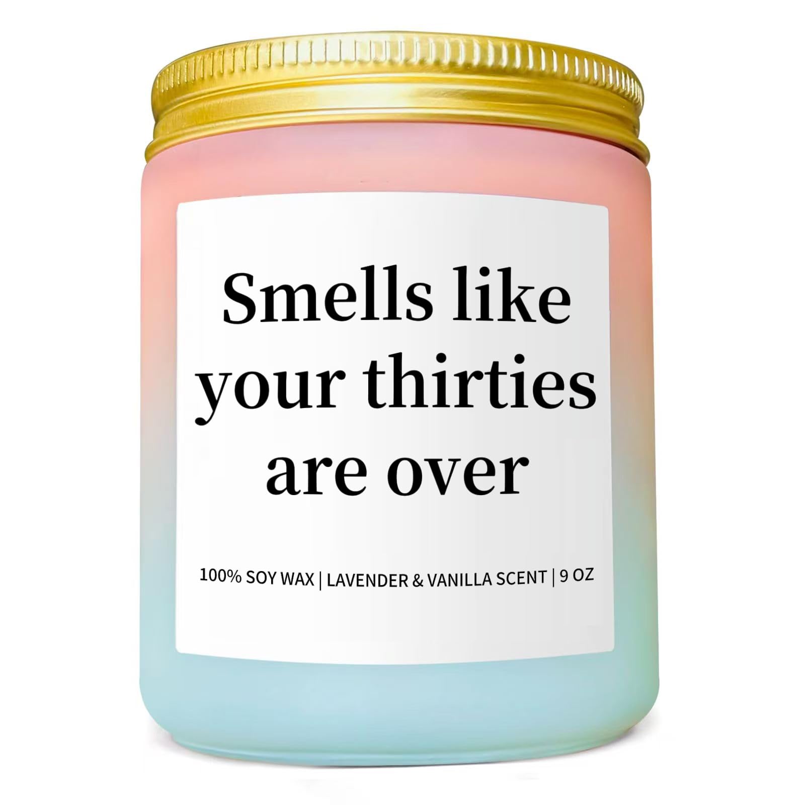 40th Birthday Gifts for Women, Funny 40th Happy Birthday Candle - Cute Gifts for Women Ideas, 9 Oz Lavender Scented Candle Gift