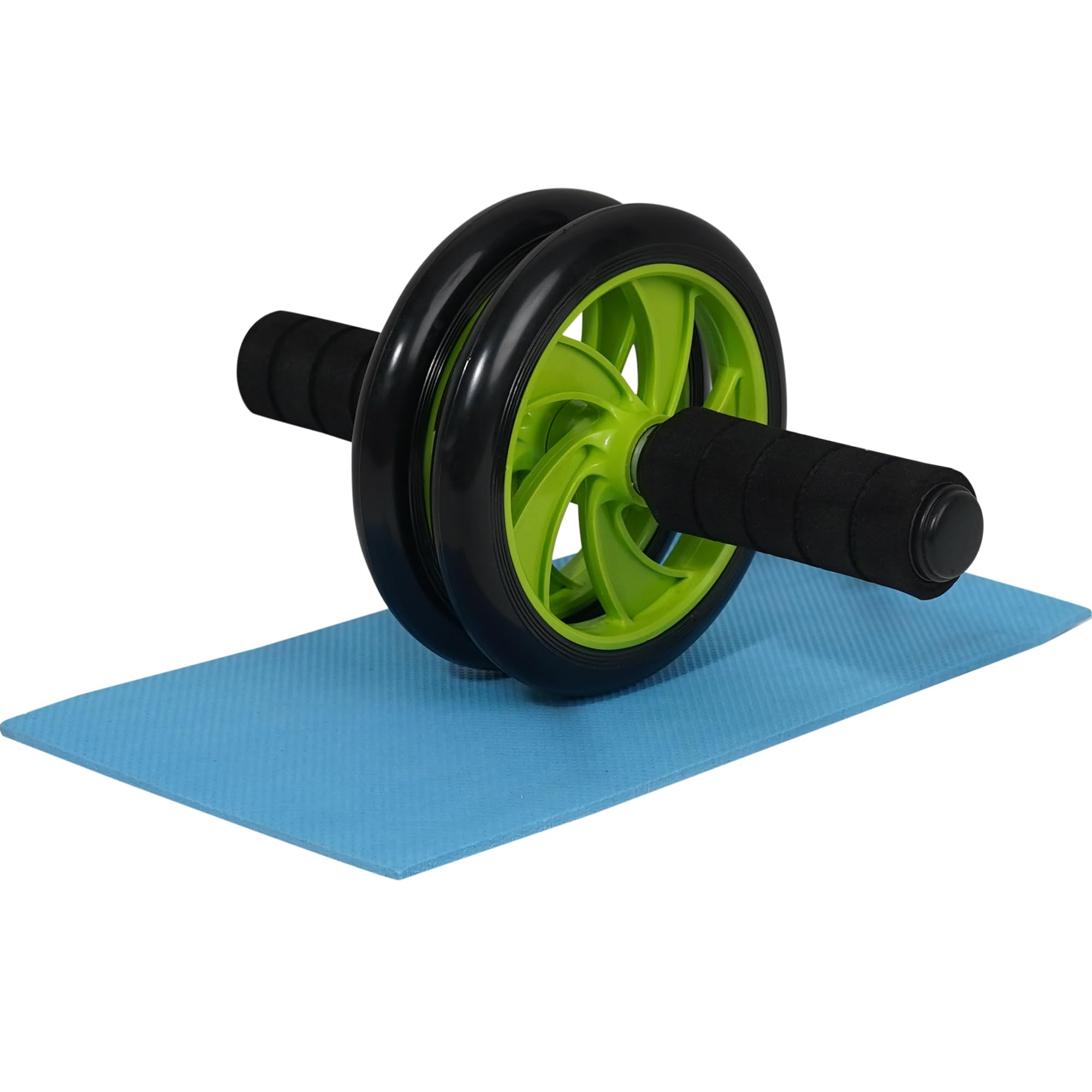 Ab Roller Home Gym/Indoor Wheel for Abs Workouts Reduce Waistline/Dual Wheel Abdominal Exercise For Men and Women With 6 MM Safe Knee Mat (green)-picture-22