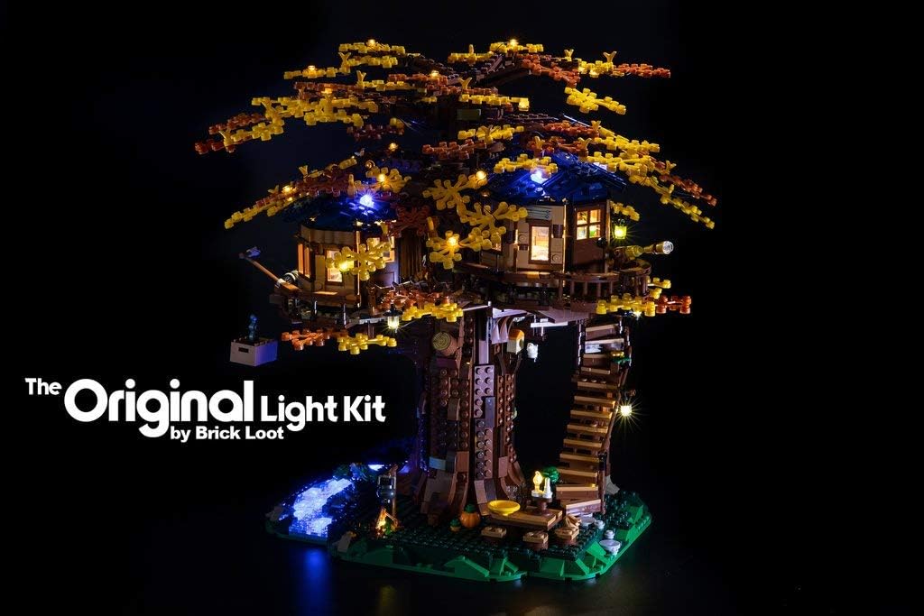 Brick Loot Deluxe LED Light Kit for Lego Ideas Tree House 21318 – USB Powered Lighting Set Compatible with Lego Ideas Builds – Custom Display Lights for Collectors & Builders (Set Not Included)