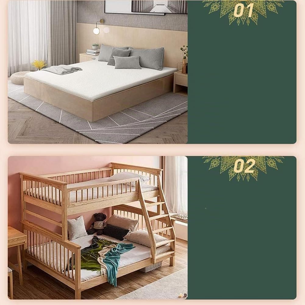 Matelas Latex Super Doux 100% Naturel Design Simple Matelas Relaxant en Latex pour Chambre À Coucher avec Surmatelas, Surmatelas en Latex Naturel,10cm,180x200cm