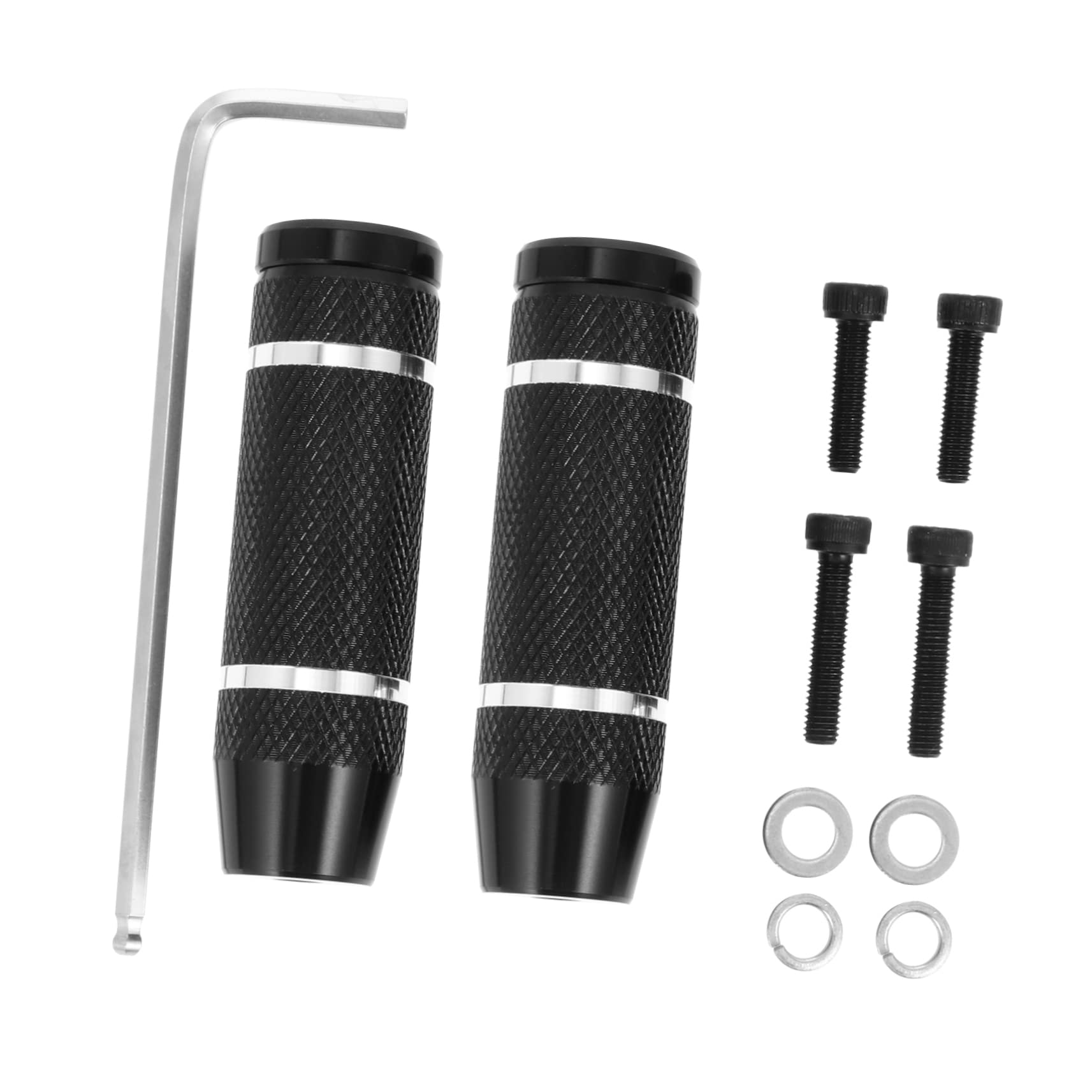 BCOATH Ebike Pedals Pegs Aluminum Alloy Bike Rear Pedal Anti-Slip Grooves Easy Installation