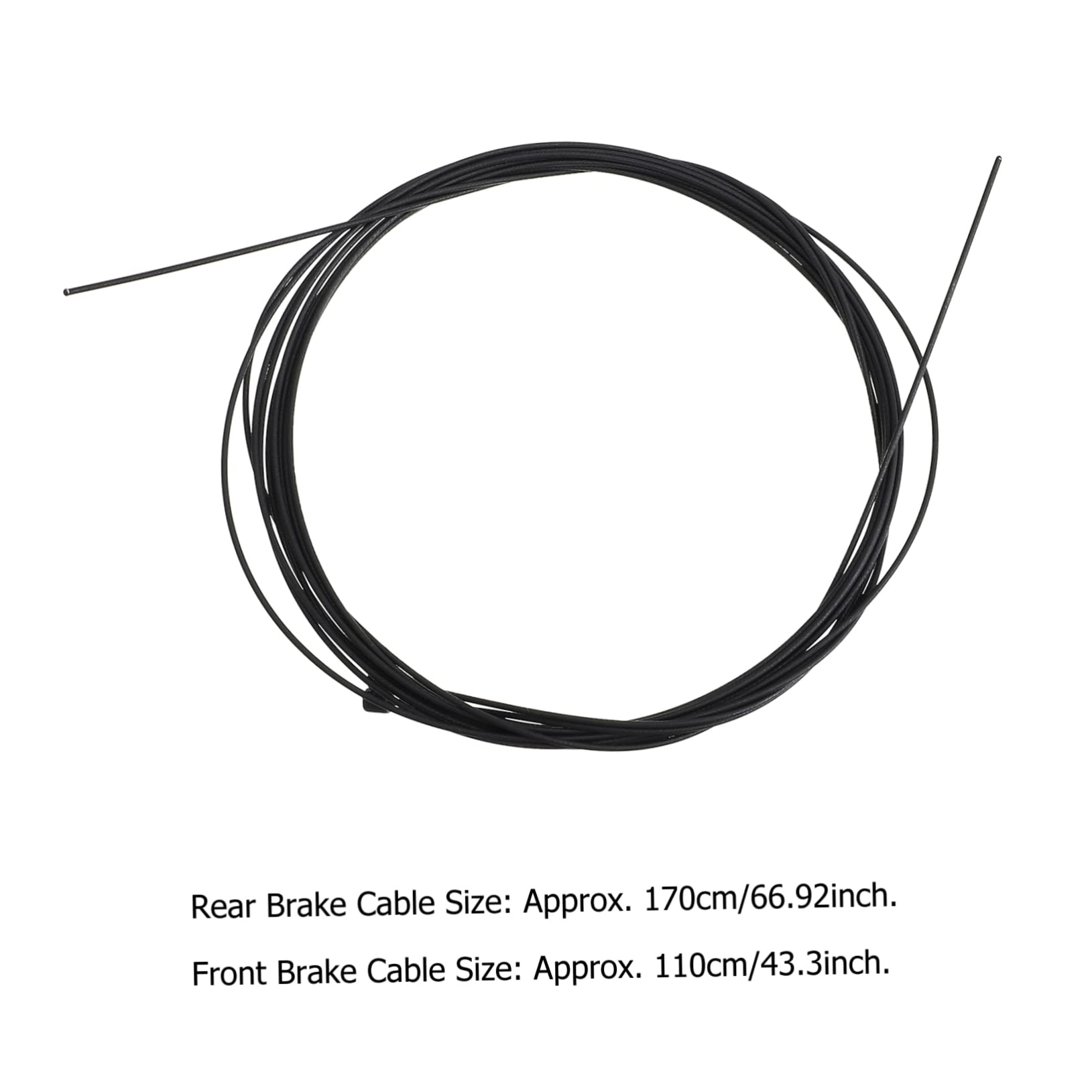 KOMBIUDA 2Pcs Bike Brake Cable Inner Wire for Front and Rear Braking Front Rear Bike Accessory for Cycling