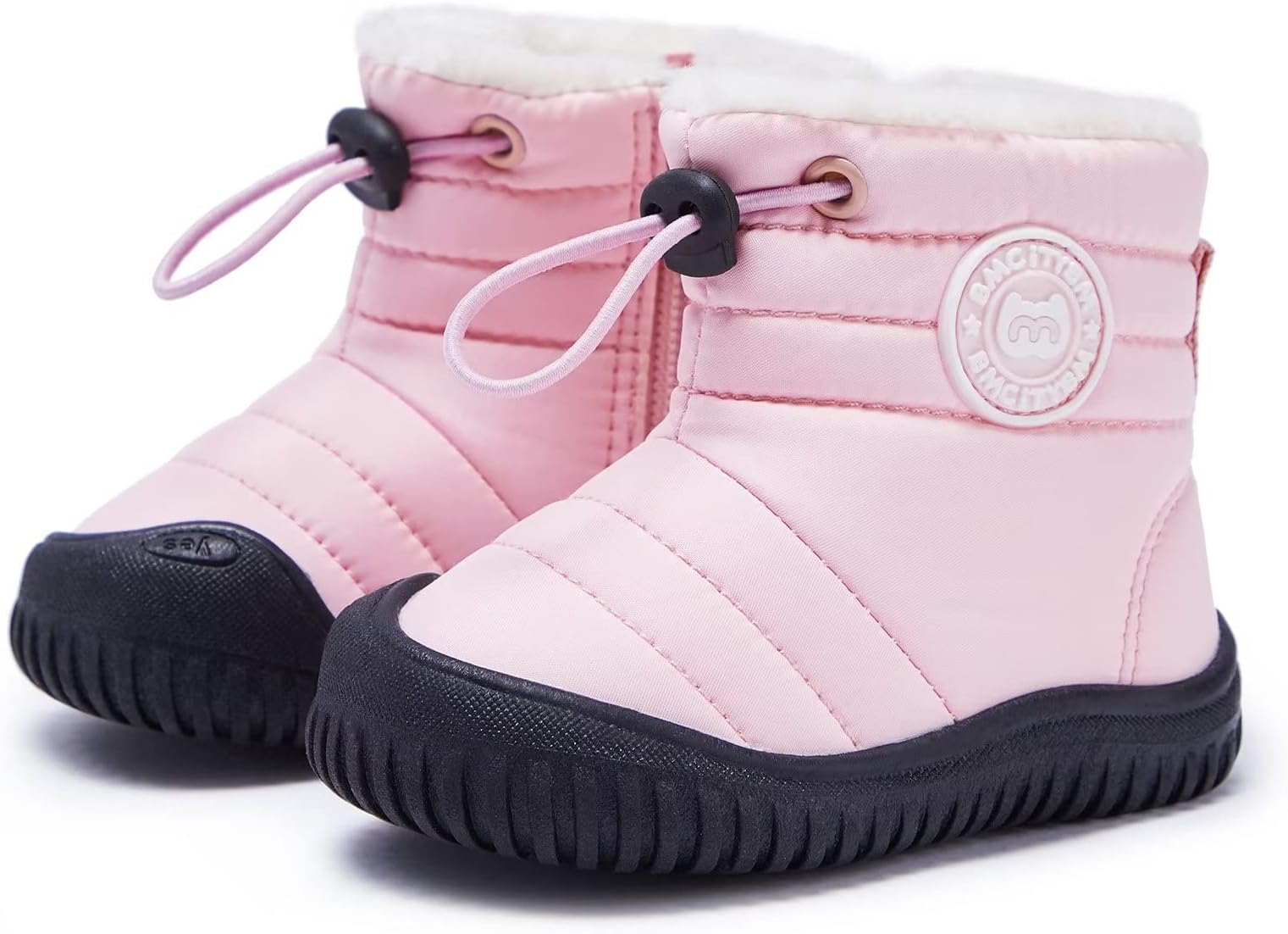 BMCiTYBMToddler Baby Snow Boots Winter Shoes Boys Girls Cold Weather Baby Faux Fur Shoes