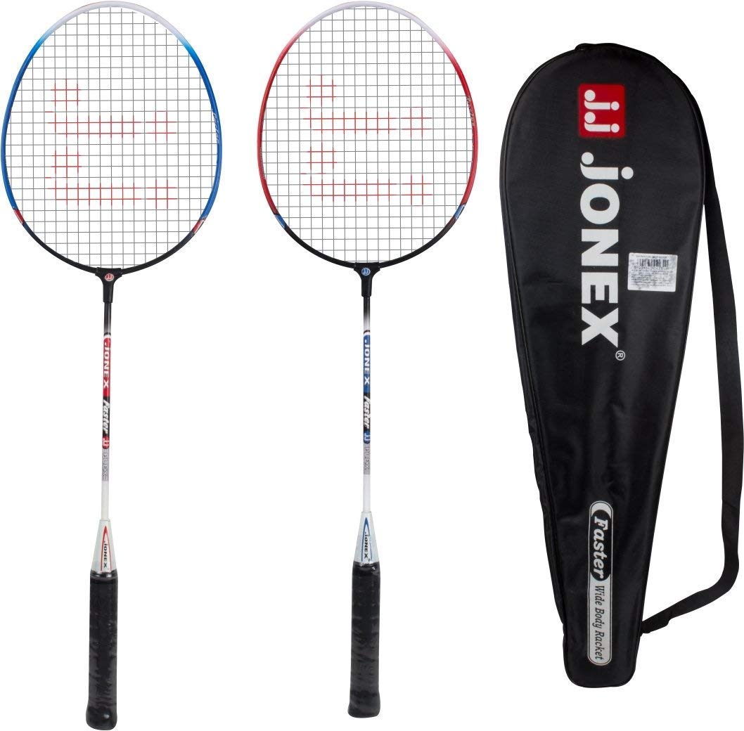 JJ Jonex Faster Aluminium Badminton Racquets Set of 2 [Multicolour