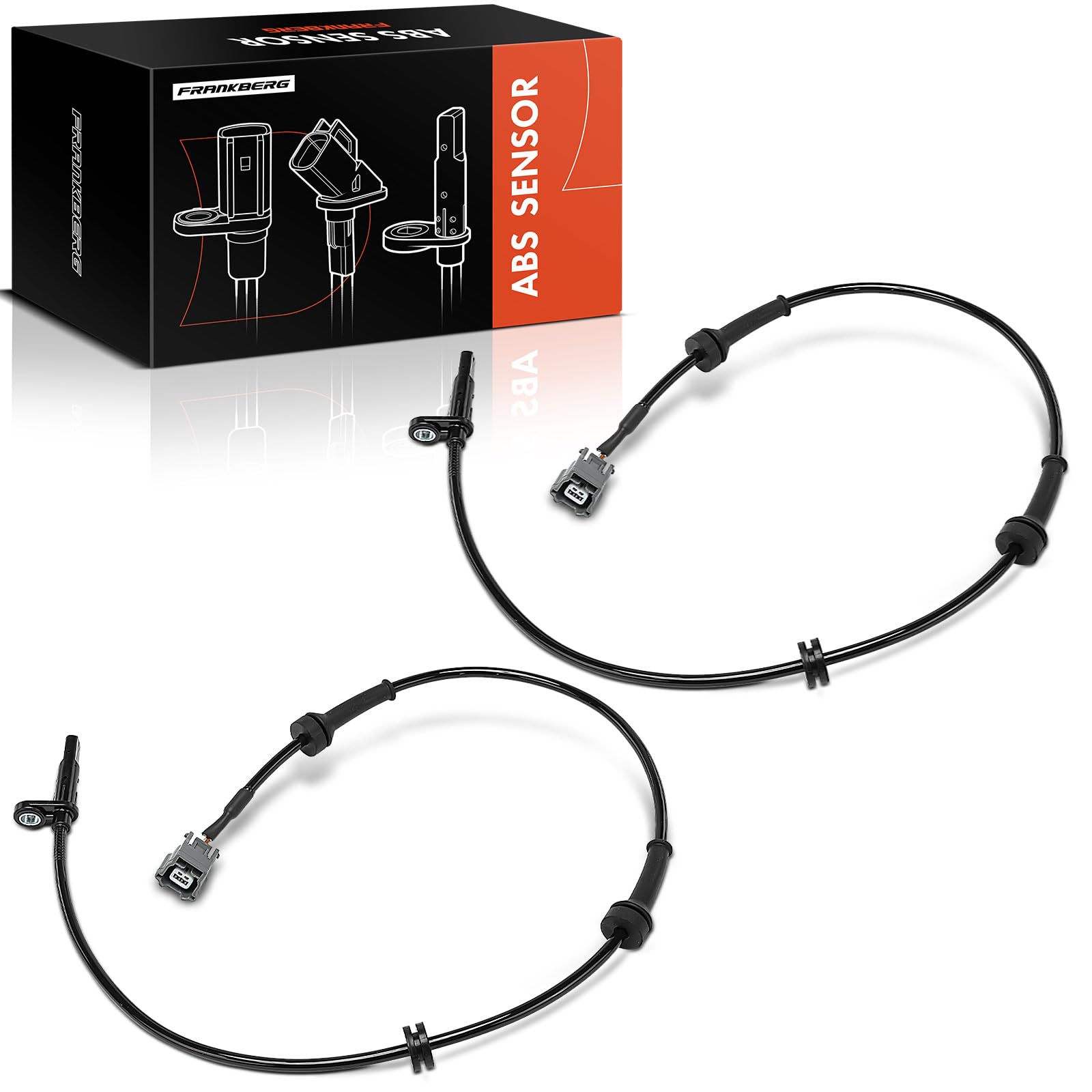 Frankberg 2x Sensor de velocidad de ruedas Sensor ABS 2 Polos Compatible con Qashqai II SUV J11 J11 Kadjar HA HL Replace# 31640