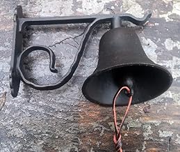 Farm and Garden Heavy Duty Cast Iron Door Bell with Leather Strap