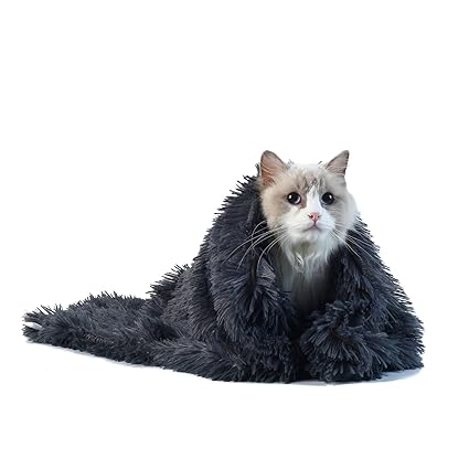 JUNSPOW Pet Blanket Cat Blanket Dog Blanket Washable Warm Double Sided Super Soft Plush Blankets Gray